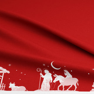 Red Nativity Mantel Semi Impermeable
