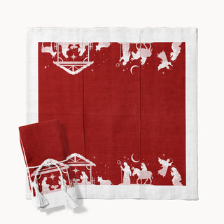 Red Nativity Servilleta