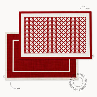 Individual Dark Red Rattan / Set 2