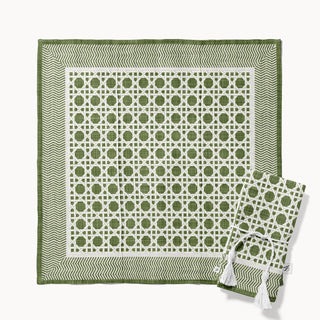 Servilleta Earth Moss White Rattan