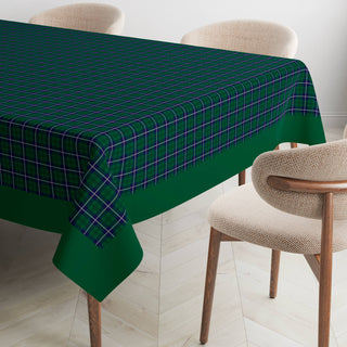 Navy & Green Tartan Mantel Semi Impermeable