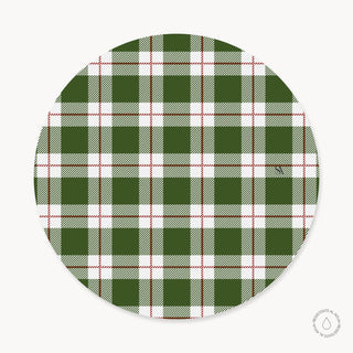 Green Tartan Funda de Bajaplatos Semi Impermeables