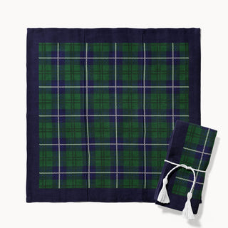 Navy & Green Tartan Servilleta