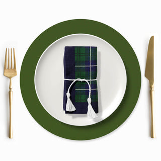 Navy & Green Tartan Servilleta
