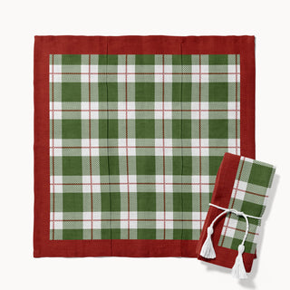 Green Plaid Tartan Servilleta