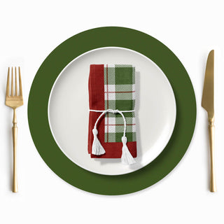 Green Plaid Tartan Servilleta