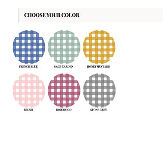 Cobija Personalizada Sage Garden Gingham