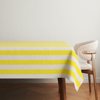 Mantel Lemon Zest Linen Stripes