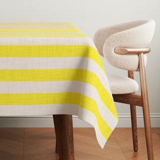 Mantel Lemon Zest Linen Stripes
