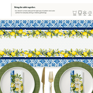 Lemon di Maiolica Table Runner