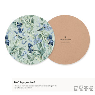 Mint Blossom Charger Plate Cover