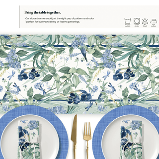 Mint Blossom Table Runner