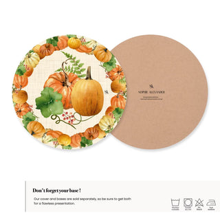 Pumpkin Harvest Charger Plate Cover