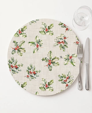 Funda de Bajaplato Holly Jolly Linen