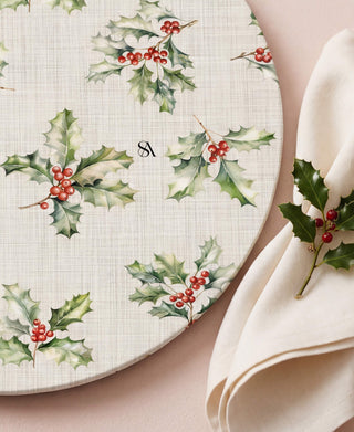 Funda de Bajaplato Holly Jolly Linen