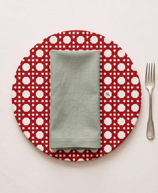 Funda de Bajaplato Dark Red Rattan