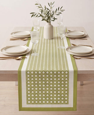 Camino de Mesa Olive Mist Rattan