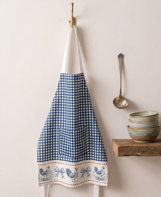 Delantal Blue Farmhouse Toile