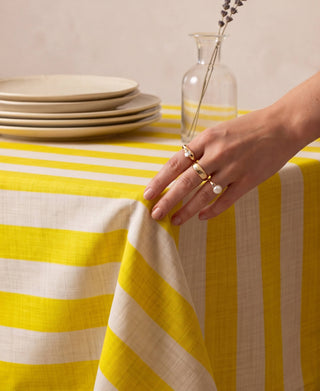 Mantel Lemon Zest Stripes