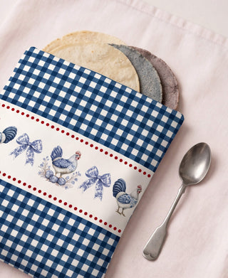 Tortillero Blue Farmhouse Toile