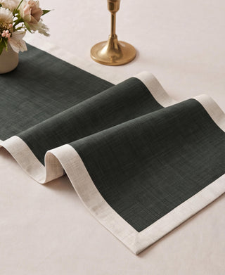 Camino de Mesa Night Forrest Linen