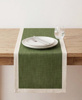 Camino de Mesa Earth Moss Linen