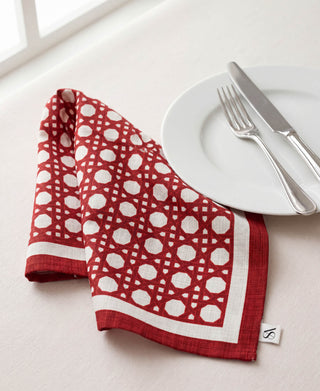 Servilleta Dark Red Rattan
