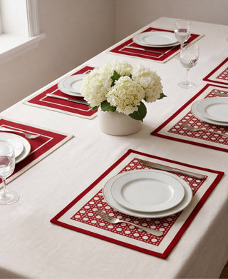 Individual Dark Red Rattan / Set 2