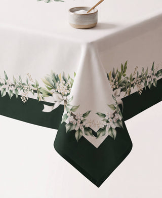 Mantel Dark Green White Mistletoe
