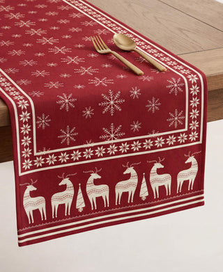 Camino de Mesa Red Scandinavian Christmas