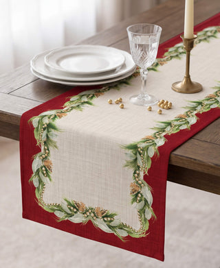 Red Garland Grace Camino de Mesa Semi Impermeable