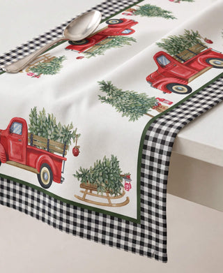 Red Truck Camino de Mesa Semi Impermeable