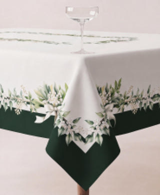 Mantel Dark Green White Mistletoe