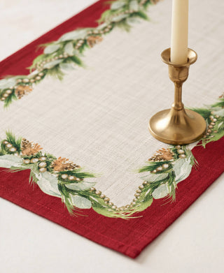 Red Garland Grace Camino de Mesa Semi Impermeable