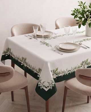 Mantel Dark Green White Mistletoe