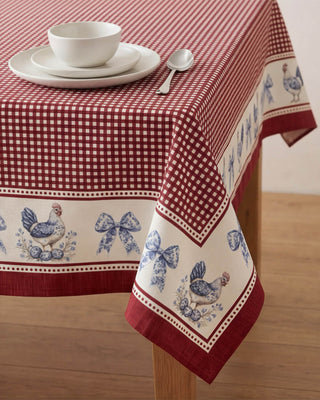 Mantel Red Farmhouse Toile