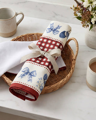 Servilletas Red Farmhouse Toile