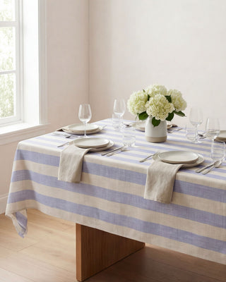Mantel Hydrangea Linen Stripes