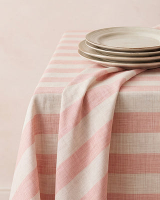 Mantel Rose Cloud Linen Stripes
