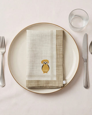 Servilleta Tecolote Mustard Vanilla Linen