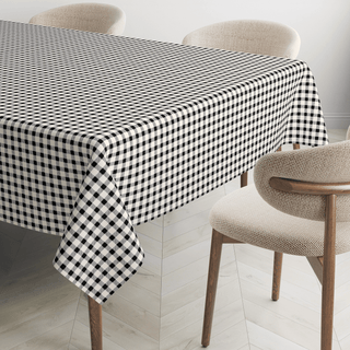 Black Checkers Mantel Semi Impermeable