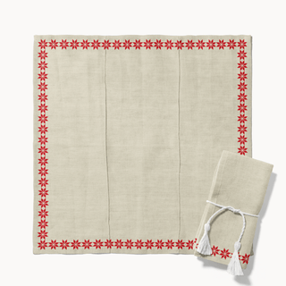 Red Scandinavian Christmas Servilleta