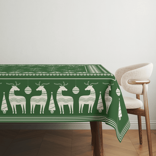 Green Scandinavian Christmas Mantel Semi Impermeable