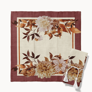 Burgundy Dry Leaves Servilleta