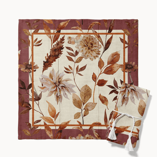 Burgundy Dry Leaves Servilleta