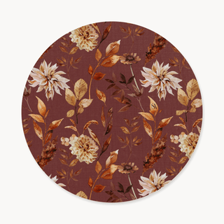 Burgundy Dry Leaves Funda de Bajaplatos (set de 4)