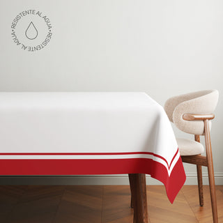 Cherry Red Lines Mantel Semi Impermeable