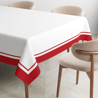 Cherry Red Lines Mantel Semi Impermeable