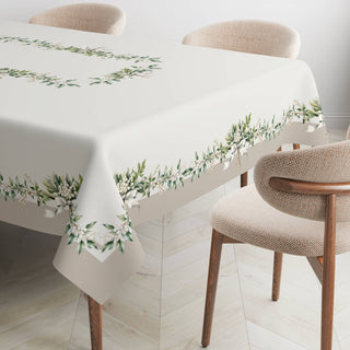 Pearl White Mistletoe Mantel Semi Impermeable
