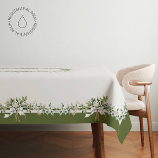 Green White Mistletoe Mantel Semi Impermeable